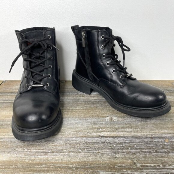 Harley Davidson Mens Leather Lace Up Riding Boots Sz 11